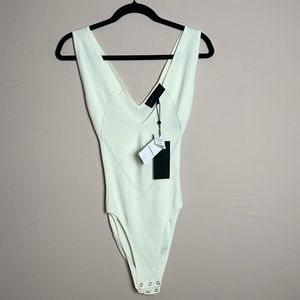 Kendall + Kylie Ivory Ribbed Bodycon Tank Top size S- NWT